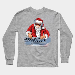 Colorful DJ Santa Long Sleeve T-Shirt